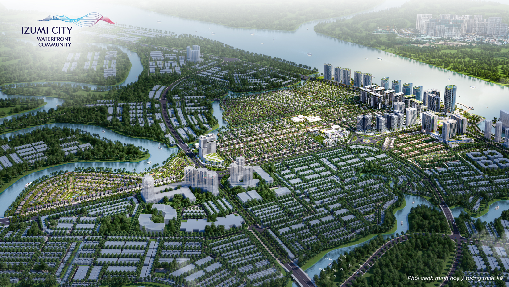Izumi City mang lợi thế sông nước và mảng xanh