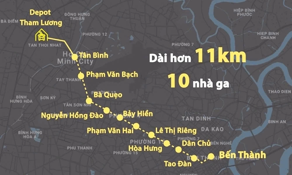Mô tả metro số 2 Bến Thành - Tham Lương Vinhomes Saigon Park