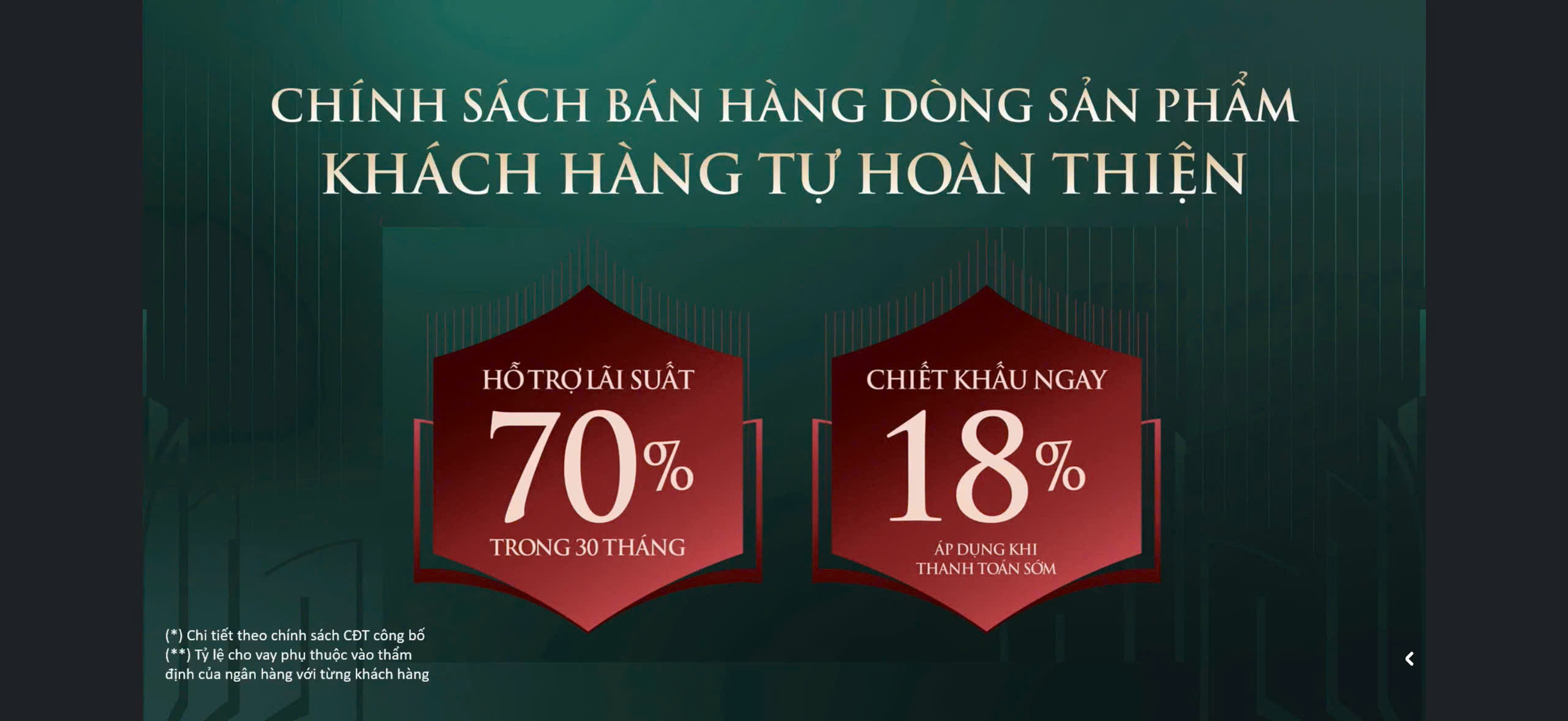 chính sách bán hàng dòng sản phẩm khách hàng tự hoàn thiện vinhomes saigon park