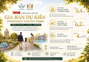 giá bán dự kiến vinhomes saigon park
